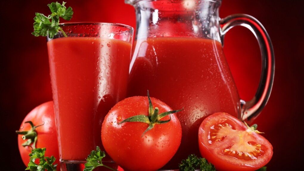 Za pankreatitis bez egzacerbacije, svježe iscijeđen sok od rajčice je koristan