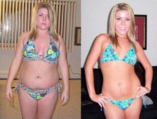 Prije i poslije gubljenja 6 kg s lubenicom